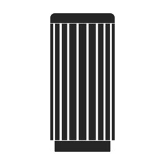 Trash box vector icon.Cartoon vector icon isolated on white background trash box.