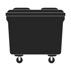 Trash box vector icon.Cartoon vector icon isolated on white background trash box.