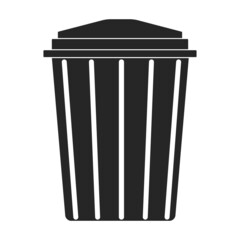 Trash box vector icon.Cartoon vector icon isolated on white background trash box.