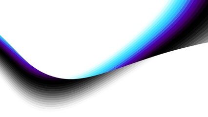 Abstract digital art fractal pattern. Expressive shapes on white background. Aspect ratio 16 : 9