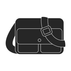 Men bag vector icon.Black vector icon isolated on white background men bag.