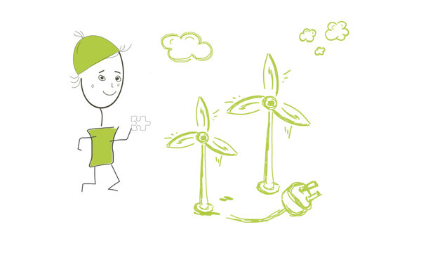 erneuerbare energie windrad windenergie strom 