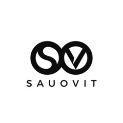 Letter S V and Circle Logo Monogram. Initial Monogram Letter S V Logo Design Vector Template. Simple Sircle Initials Logo Identity.