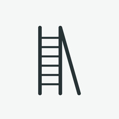 stair, wood staircase, ladder isolated vector icon
