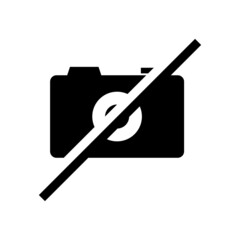 Camera icon that cannot be taken. No spy camera. Vector.