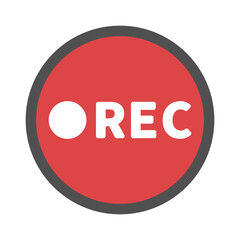 Video camera recording icon. REC icon. Vector.