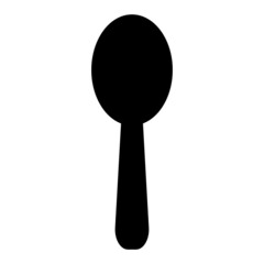 Spoon silhouette icon. Meal. Vector.