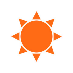 Sun icon. Weather icon. Vector.