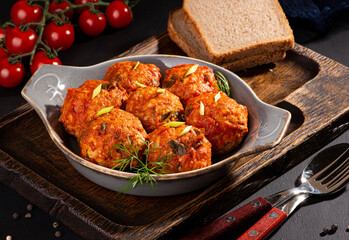meat or chicken meatballs, cutlets