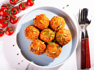 meat or chicken meatballs, cutlets