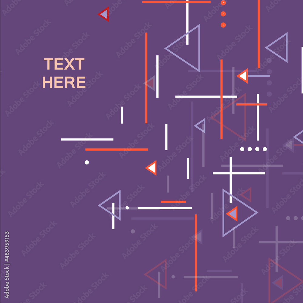 Aufkleber Abstract background with dynamic lines and triangles. Vector simple style design. Minimal backdrop illustration