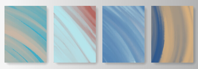 Collection of abstract watercolor pastel color backgrounds