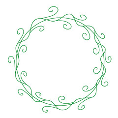 Vector colorful floral frame with leaves illustration