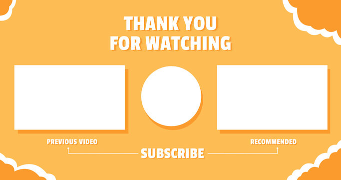 Vlog End Screen Video Template Design. Great for vlogger to Grab Attention at the End of Their Content.