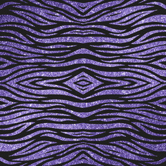 Fototapeta na wymiar Purple Animal Print Glitter Pattern on Dark Background Texture, Digital Paper