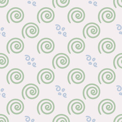 Pastel abstract seamless textile pattern with swirls 