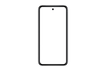 Smartphone similar to iphone 14 with blank white screen for Infographic Global Business Marketing Plan , mockup model similar to iPhonex isolated Background of ai digital investment economy. HD