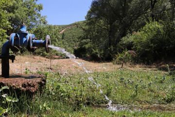 land irrigation with water engine