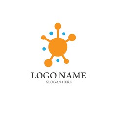 Molecule logo vector illustration design