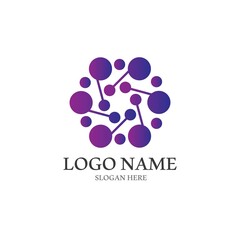 Molecule logo vector illustration design