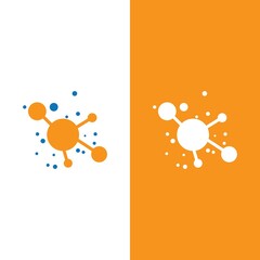 Molecule logo vector illustration design