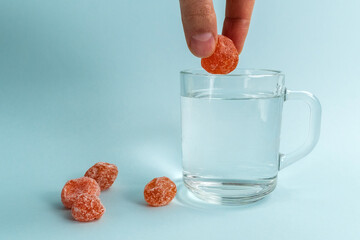 Dissolvable drinks dissolvable cubes, food ingredients frozen to add superfoods or functional...