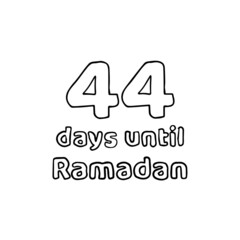 44 Days to Ramadan (44 Hari Menuju Ramadhan) Pencil Sketch Illustration