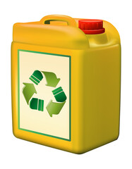 Canister with ecological symbol