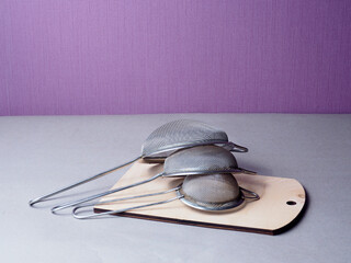 metal strainer stainless steel set