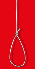 Illustration of rope with hangman's knot