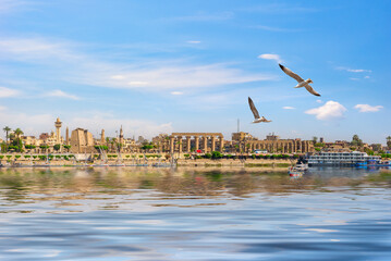 Luxor city on Nile - obrazy, fototapety, plakaty