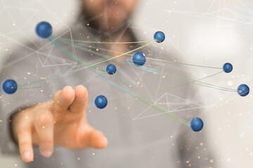 conference Digital Network and data concept 3d