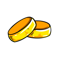 Hand drawn wedding rings. Vector illustration