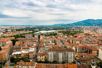 Fototapeta na wymiar Torino dall'alto