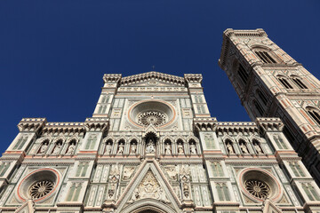 Fototapeta premium Italy, Tuscany, Florence, facade of the Cathedral of Santa Maria dei Fiore. Florence, Tuscany, Italy, Europe