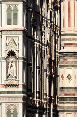 Naklejka premium Italy, Tuscany, Florence, facade of the Cathedral of Santa Maria dei Fiore,Florence, Tuscany, Italy, Europe