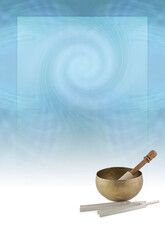 Holistic award diploma certificate accreditation background for Sound Therapy - Portrait...
