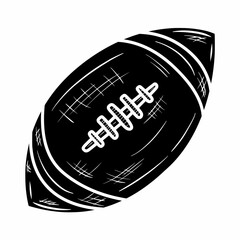 simple american football basic ball sport solid filled glyph illustration logo vector icon