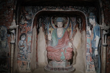 Buddha images on display
