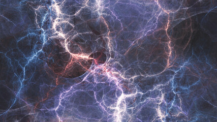 Blue lightning background, plasma and electrical abstract
