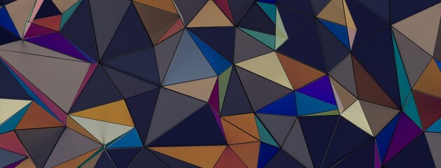 Color Blend Rainbow Trendy Low Poly BG Design