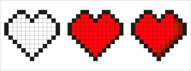 Pixel game life bar.Vector.