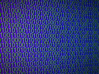 Colorful background with binary numbers