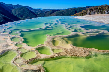 Hierve el Agua in the Central Valleys of Oaxaca. Mexico