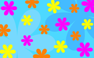 Obraz premium floral pattern vector in flat style.