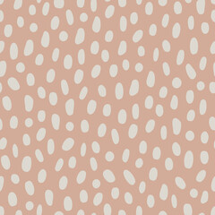 Simple dotted neutral seamless pattern. Minimal background boho color. Vector illustration. © Xenia800