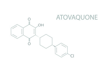 Atovaquone molecular skeletal chemical formula.	
