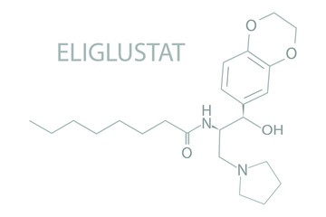 Eliglustat  molecular skeletal chemical formula.	
