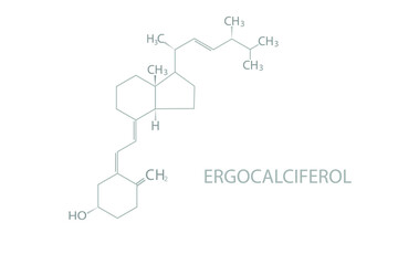 Ergocalciferol molecular skeletal chemical formula.	

