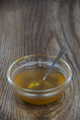mini honey bowl with teaspoon
